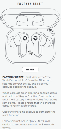 Factory reset raycon earbuds